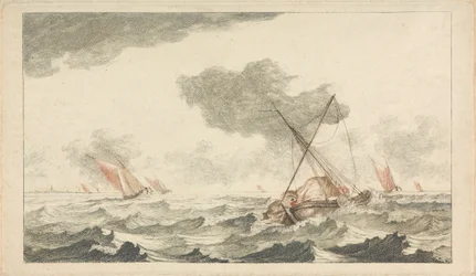 Castles, Ruins and Seascapes - Six Colored Engravings