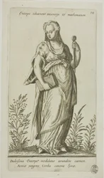 Enterpe, Muse of Music, Plate 10 from Parnassus Biceps
