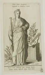 Erato, Muse of Lyric Poetry, plate 11 from Parnassus Biceps