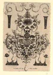 Pendant Design with the Temptation, Plate 1, from a series of eight pendant designs with the cardinal virtues