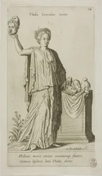 Thalia, Muse of Comedy, plate 14 from Parnassus Biceps