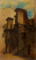 Columns of the Nerva Forum (Forum Transitorium) in Rome