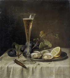 Still Life with Champagne and Oysters, 1857