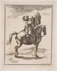 A Trumpeter on Horseback