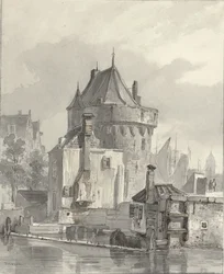 View of the Hoofdtoren in Hoorn