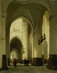 Interior of the Church of St Bavo in Haarlem