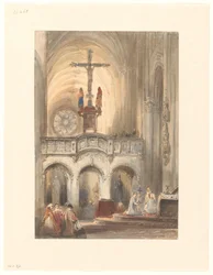 Church Interior with Mass