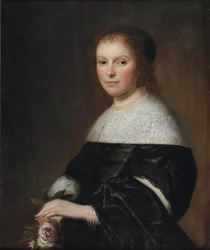 Portrait of a Lady Holding a Rose