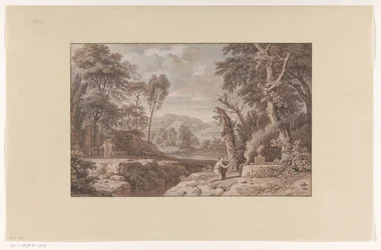 Arcadian Landscape with a Scene of Sacrifice