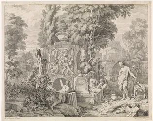 Landscape with a Fountain and Diana and Her Nymphs