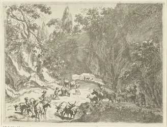 Mountain Landscape with Shepherds and Cattle
