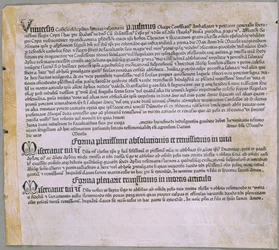 Indulgence Letter (for the expedition against the Turks and the defense of Cyprus), (Mainz, Johannes Gutenberg, 1455)