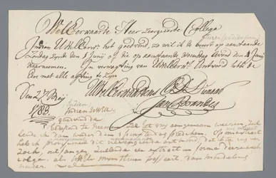 Letter from Rev. Hooyman to Jan Brandes