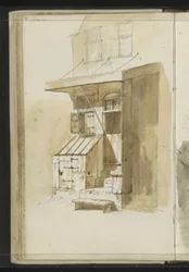 Facade of a House with Canopy in Hoorn