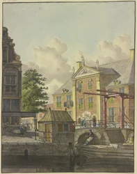 Sluice Gate before a Palace with a Bas-Relief