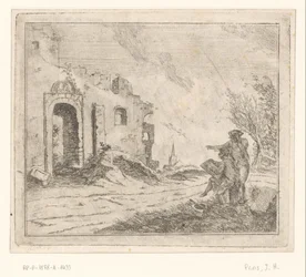 Artist by a Ruin