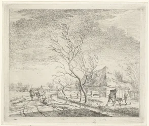 Landscape with Farm and Field, March, The Twelve Months (series title)