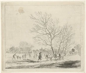 Winter Landscape with Cows and Skaters (series title: The Twelve Months)