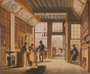 The Bookshop of Pieter Meijer Warnars at Vijgendam in Amsterdam