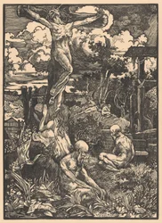 Crucified Man in a Hilly Landscape