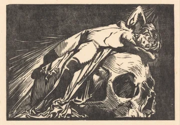 Reclining Woman on Skull