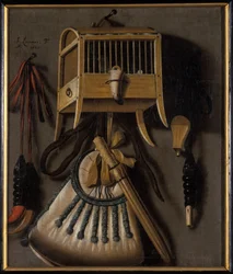 Still Life with Bird Trapping Equipment