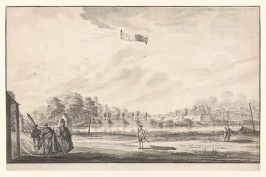 View of the Lock at the Diestpoort in Batavia