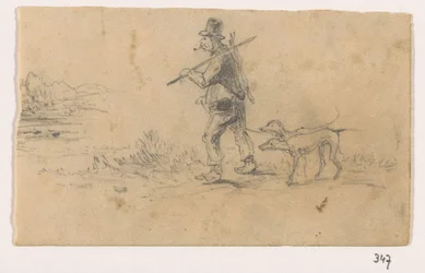 Hunter with Dogs and a Hare on His Back