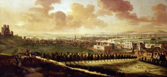 View of Greenwich and London, c.1680, with the Royal Observatory on the Left