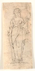 Standing Woman with Sword. Justice