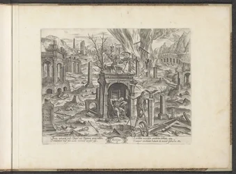 Age from 80 Years to Death; The Ruin (title on object: Ruyne) (series title: Six Ages of Man / Six Orders of Architecture) (series title: Theatrum Vitæ Humanæ)