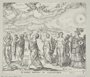 Man Resisting the Temptation of Money, Lust and Honour