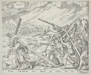 Man Takes the Cross on His Shoulders and Follows Christ