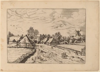 Country Village with Post Mill