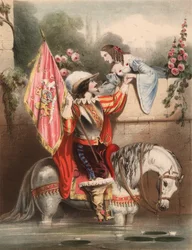 Look over the Garden Wall Kate - soldier on a white horse meeting his love