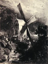 Mill near Brighton, Engraved by David Lucas, c.1830