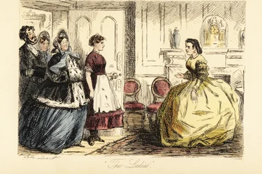 English Lady Receiving Surprise Visitors in Breakfast Room