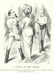 A Duel to the Death - the Franco-Prussian War (engraving)