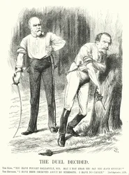 Punch cartoon: The Duel Decided - the defeat of France in the Franco-Prussian War