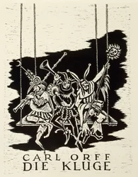 Playbill for premiere of The Wise Woman by Carl Orff at Frankfurt