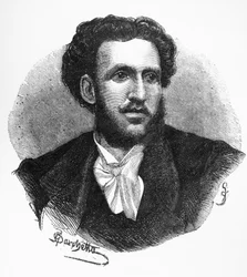 Portrait of Iginio Ugo Tarchetti, Italian author, poet and journalist, engraving
