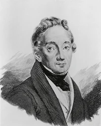 Portrait of Pietro Colletta, Italian general and historian, engraving