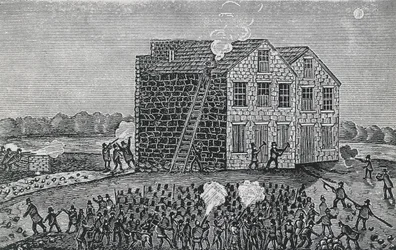Pro-slavery mob murdering Reverend Elijah Parish Lovejoy