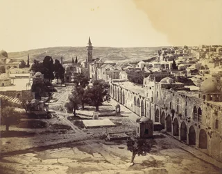 Jerusalem, Court of the Mosque of Omar, 1857
