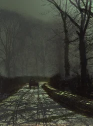 Lane Scene at Night