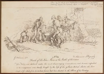 Death of Sir John Moore at the Battle of Corunna, 16 January 1809