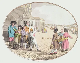 Russian Village Scene