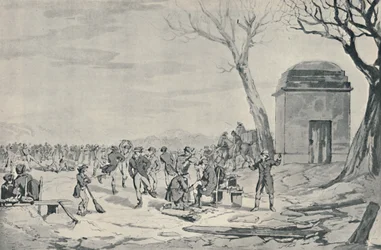 Skating in Hyde Park, 1807