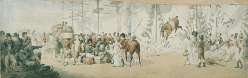The Boarding of Troops and Horses in Margate, c.1800