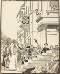 Presentation of the Virgin in the Temple (center plate)